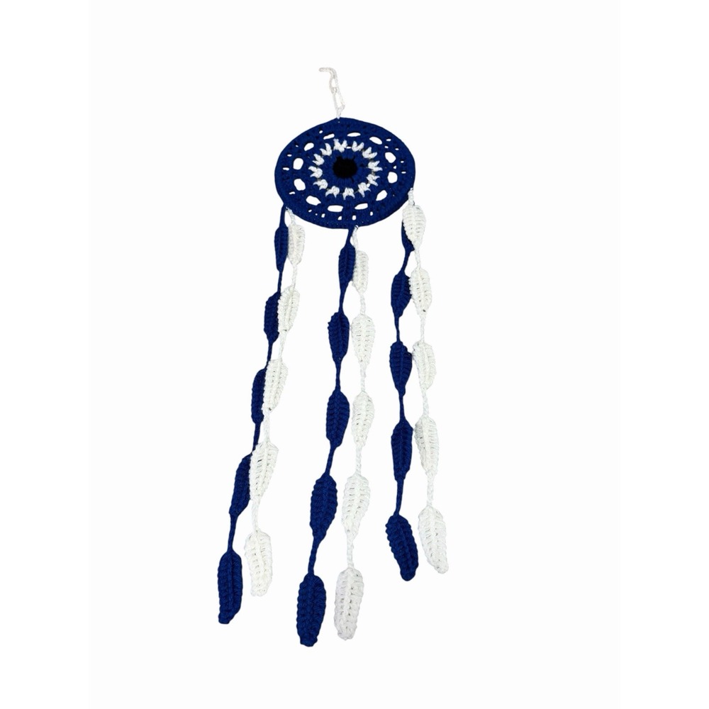 New Handmade Crochet Evil Eye Dream Catcher Home Decor 8 inches hanging